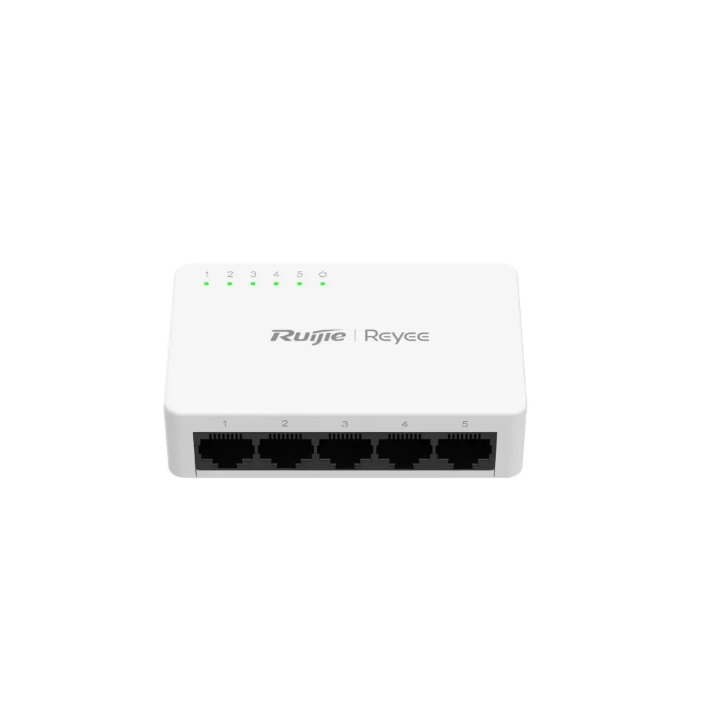 [RG-ES05G-L] 5-Port Gigabit unmanaged Switch, 5 Gigabit RJ45 Ports , Plastic Case