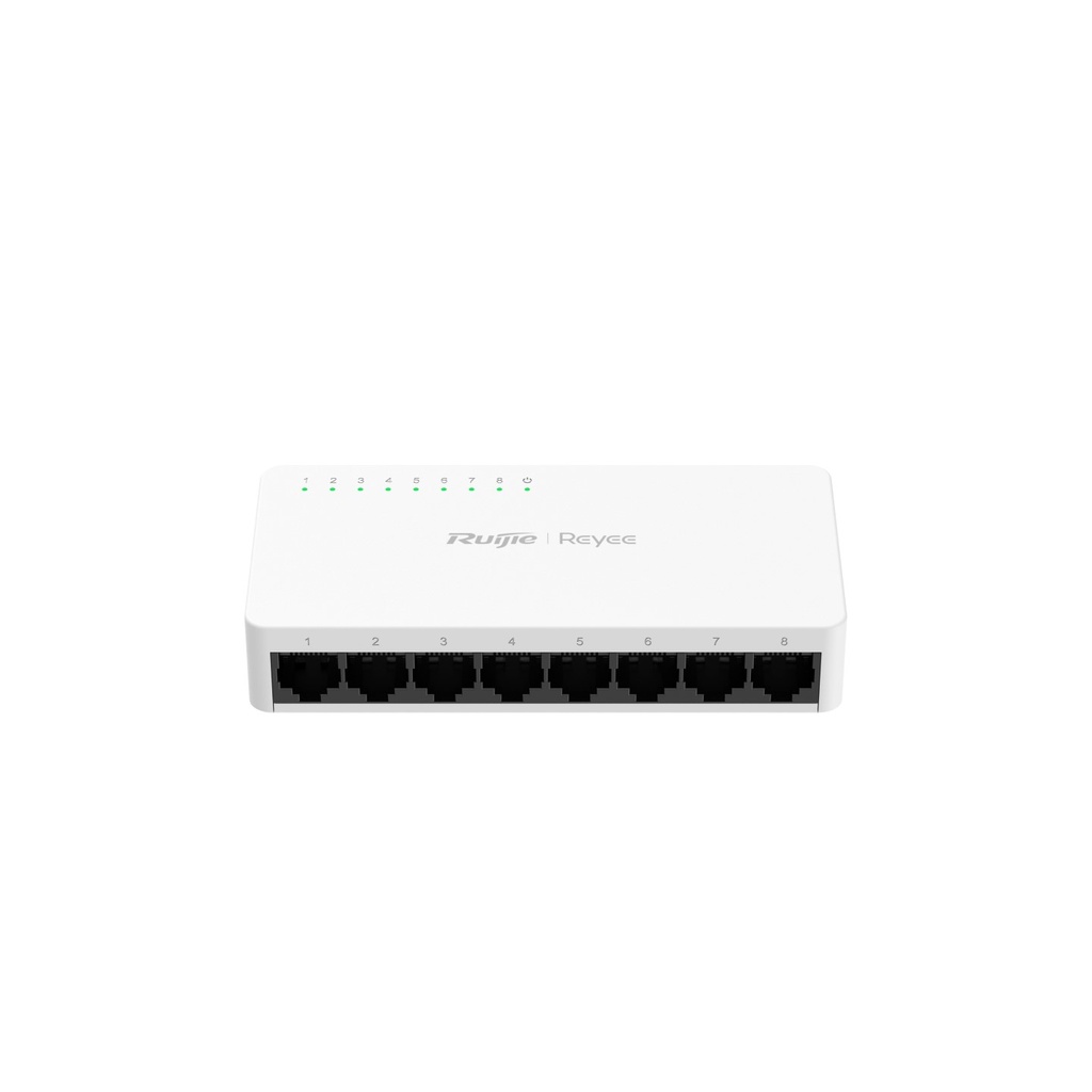 [RG-ES08F] Switch Non PoE, Non‑Manageable, 8-Port 10/100 Mbps Plastique