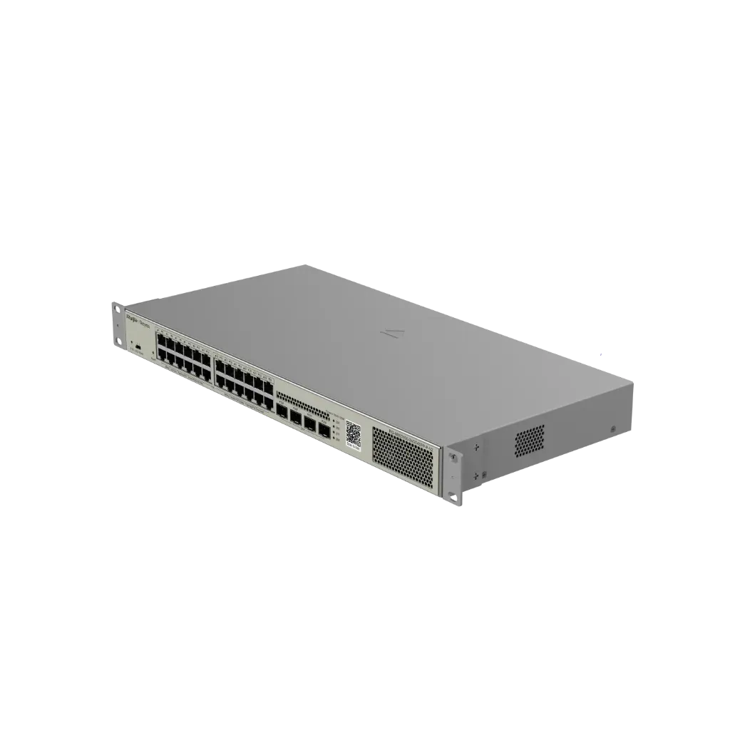 [RG-NBS3100-24GT4SFP-P-V2] Switch PoE administrable Gigabit L2 à 24 ports, 24 ports Gigabit RJ45 PoE/PoE+, 4 emplacements SFP, 370 W