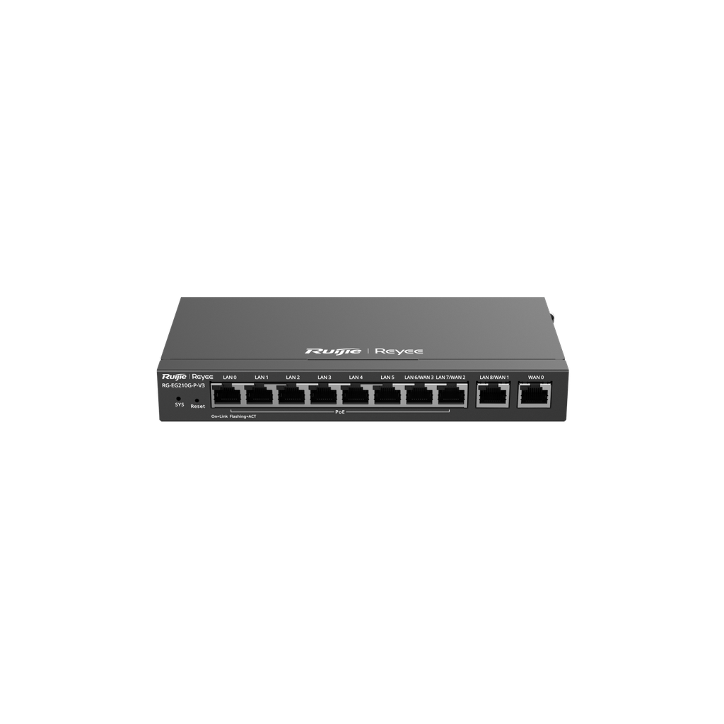 Router Gataway manageable via le cloud 10-Ports, supportant jusqu’à 8 ports PoE/PoE+ avec 70 W de puissance PoE 