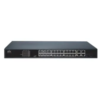 Ethernet Switch POE, 24×1000Mbps PoE ports (RJ45)+2×1000Mbps ports(RJ45)+2×1000Mbps ports (Combo）