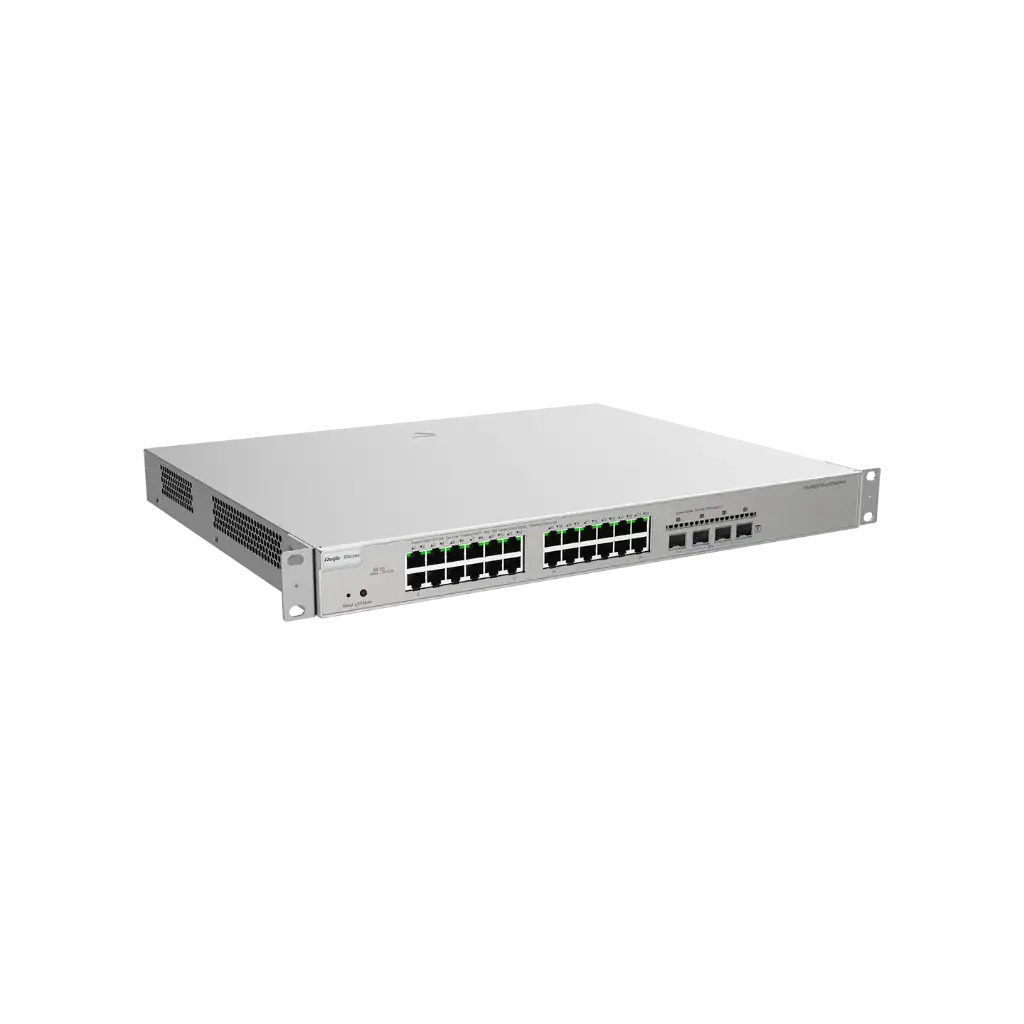 Switch PoE manageable, L3 avec 28 ports Gb