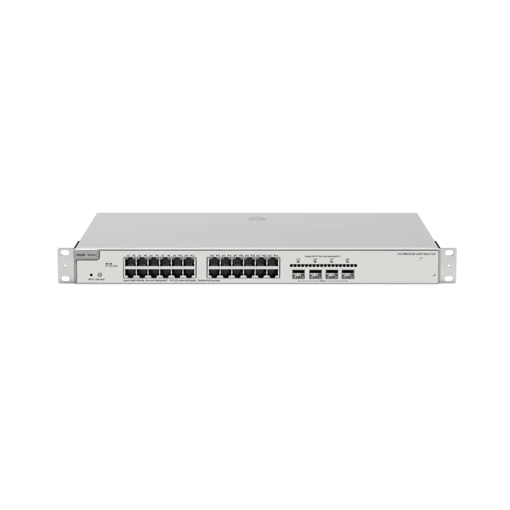 [RG-NBS3200-24GT4XS-P-V2] Switch PoE, Manageable, 24 Ports Gb, L2,  4 * 10G Uplink 