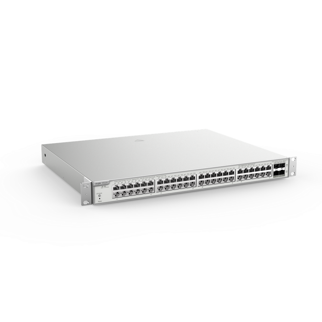 [RG-NBS3200-48GT4XS-P-V2] Switch PoE, Manageable, 48 ports PoE+ 10/100/1000 BASE-T, 4 ports 10GE SFP+, 370 W, L2