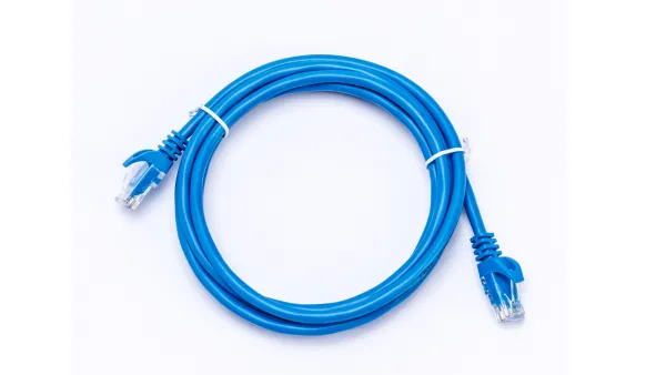 Cordon de brassage Cat6, 1m, bleu